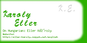 karoly eller business card